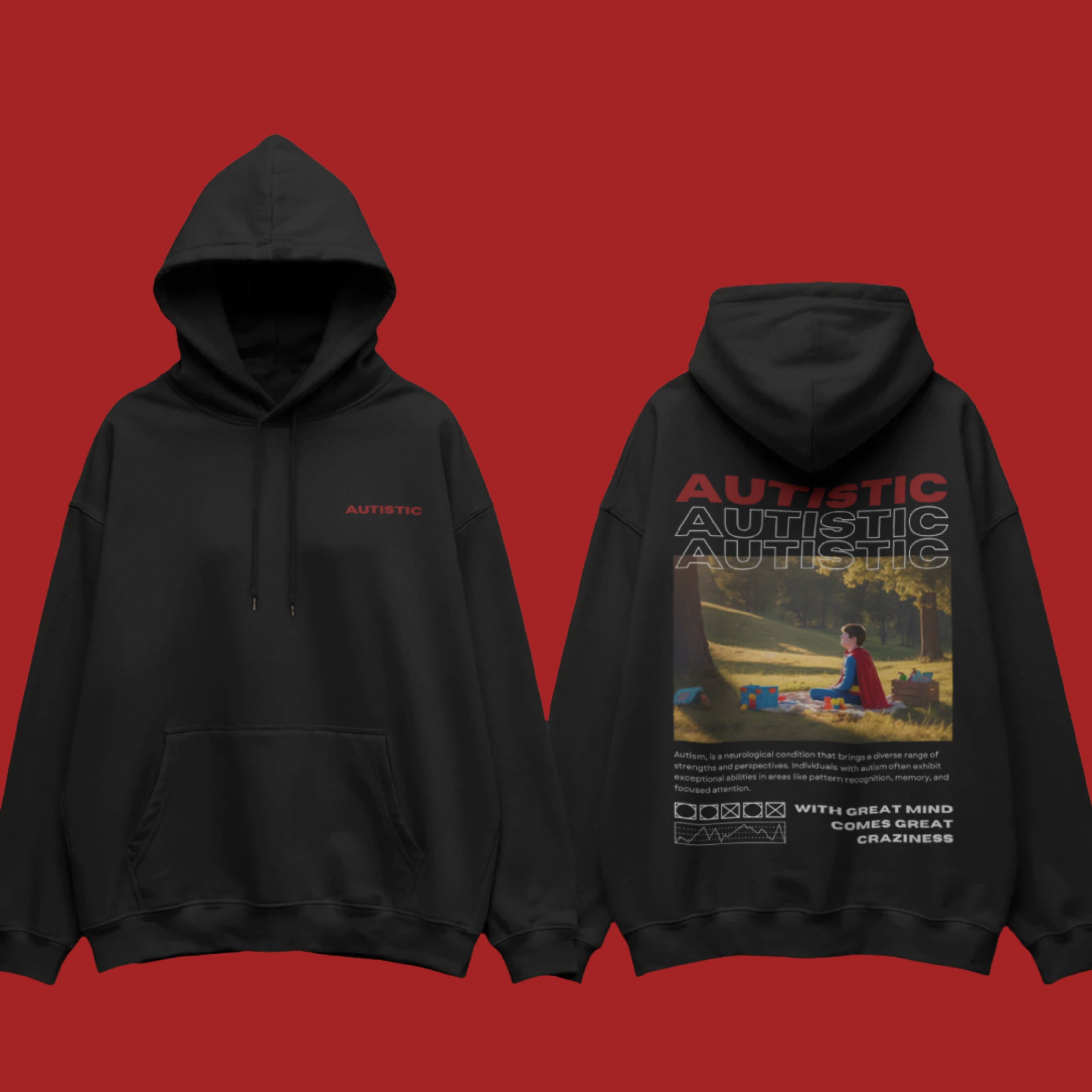 AUTISTIC Oversized Hoodie
